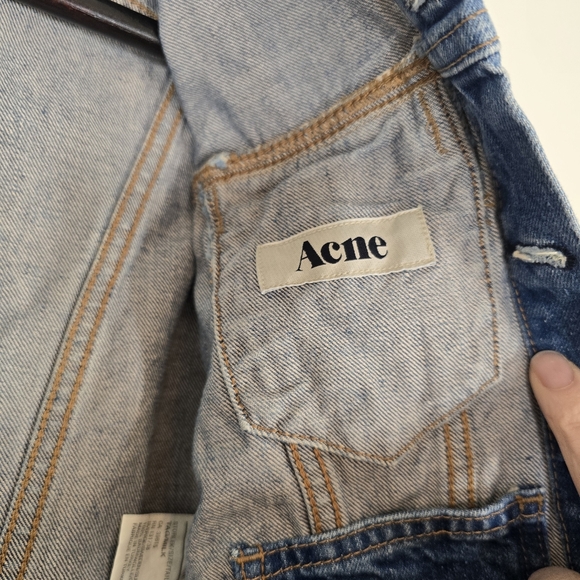 Acne Milk Faded Denim Jean Jacket XS - Picture 6 of 7